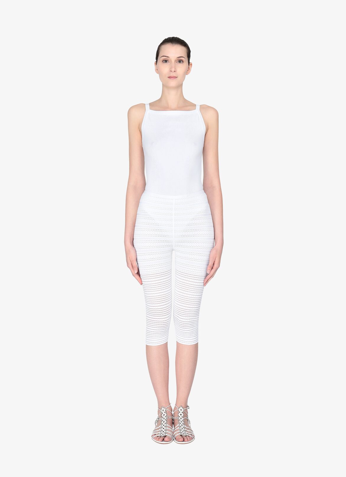 Capri Pants ALAÏA WHITE CAPRI PANTS